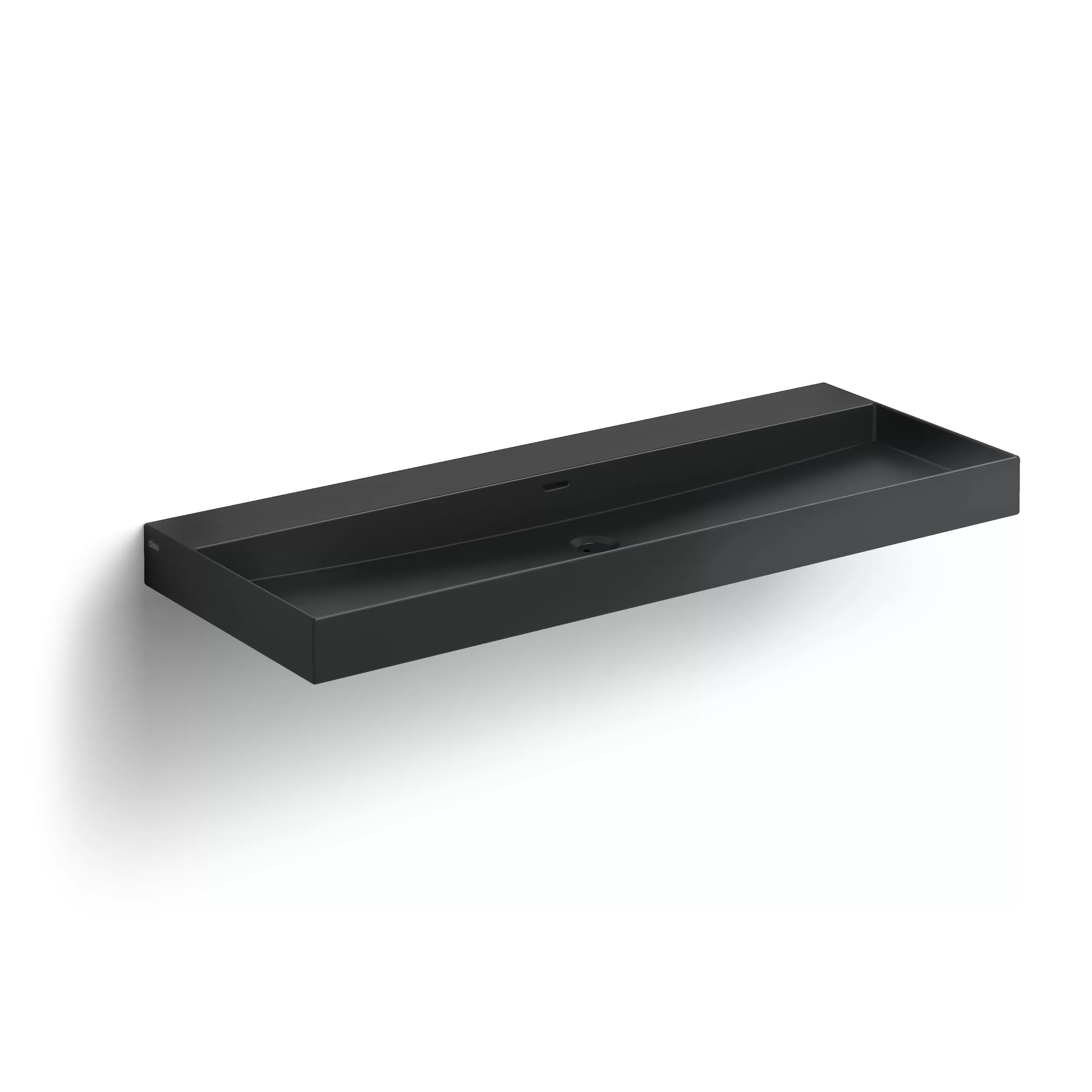 Clou New Wash Me lavabo 110x42 cm rectangular clásico-sobre encimera negro mate CL/02.30438