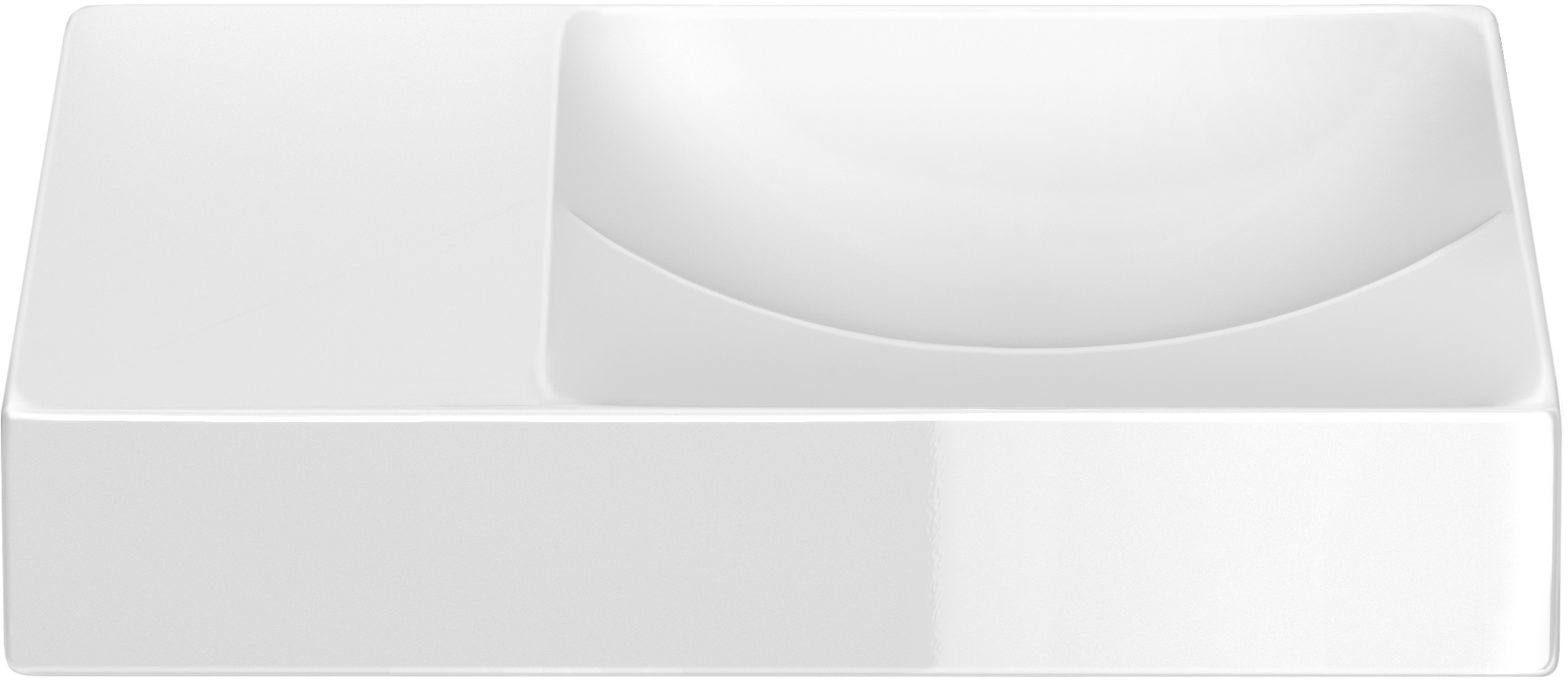 Clou Vale lavabo 38x19 cm rectangular clásico-sobre encimera blanco CL/03.03161.L