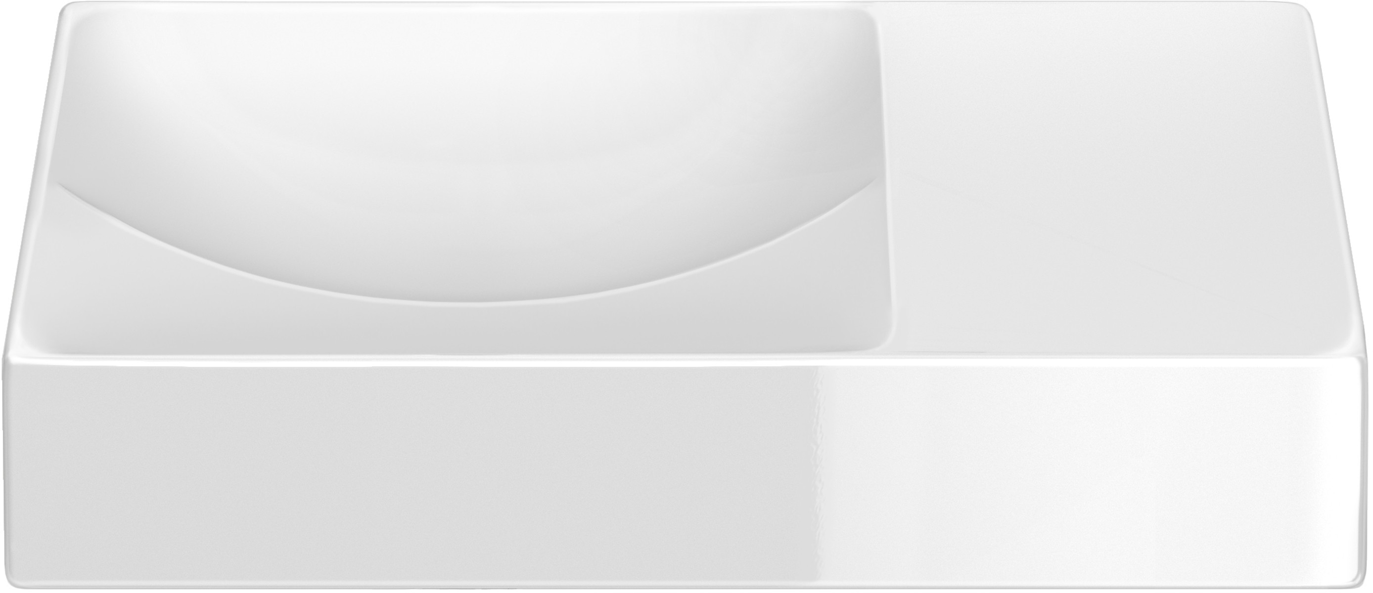 Clou Vale lavabo 38x19 cm rectangular clásico-sobre encimera blanco CL/03.03161.R