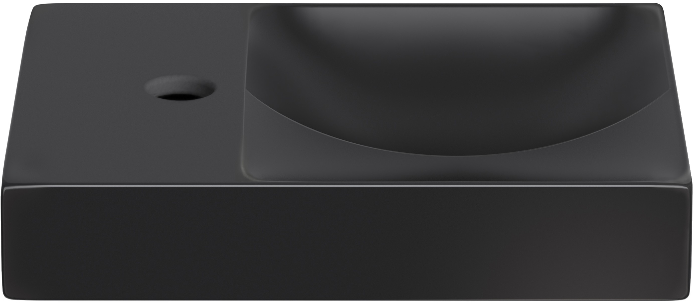 Clou Vale lavabo 38x19 cm rectangular clásico-sobre encimera negro CL/03.30161.01.L