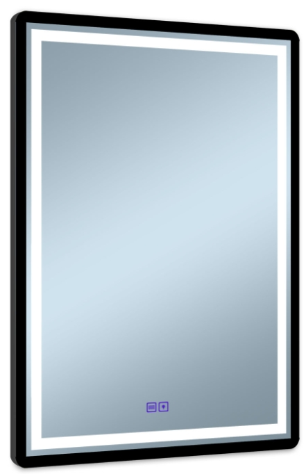 Venti Duo espejo 60x80 cm rectangular con iluminación con lámina calefactora negro 5905951180441