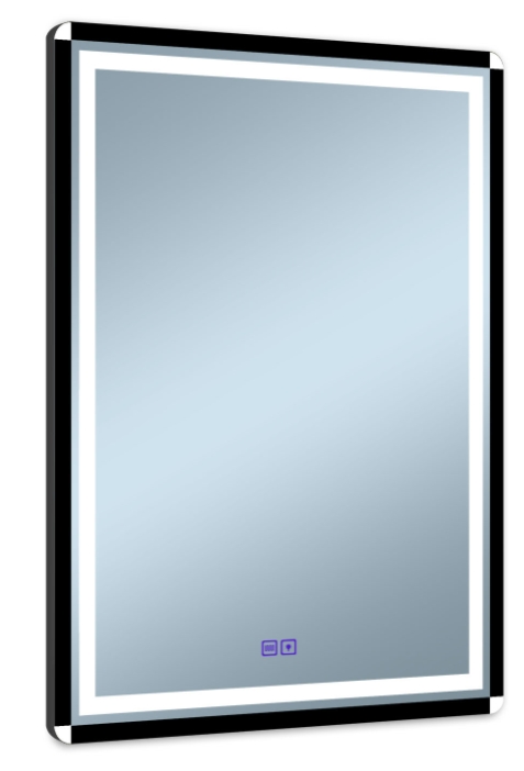Venti Duo espejo 60x80 cm rectangular con iluminación con lámina calefactora negro-blanco 5905951180434