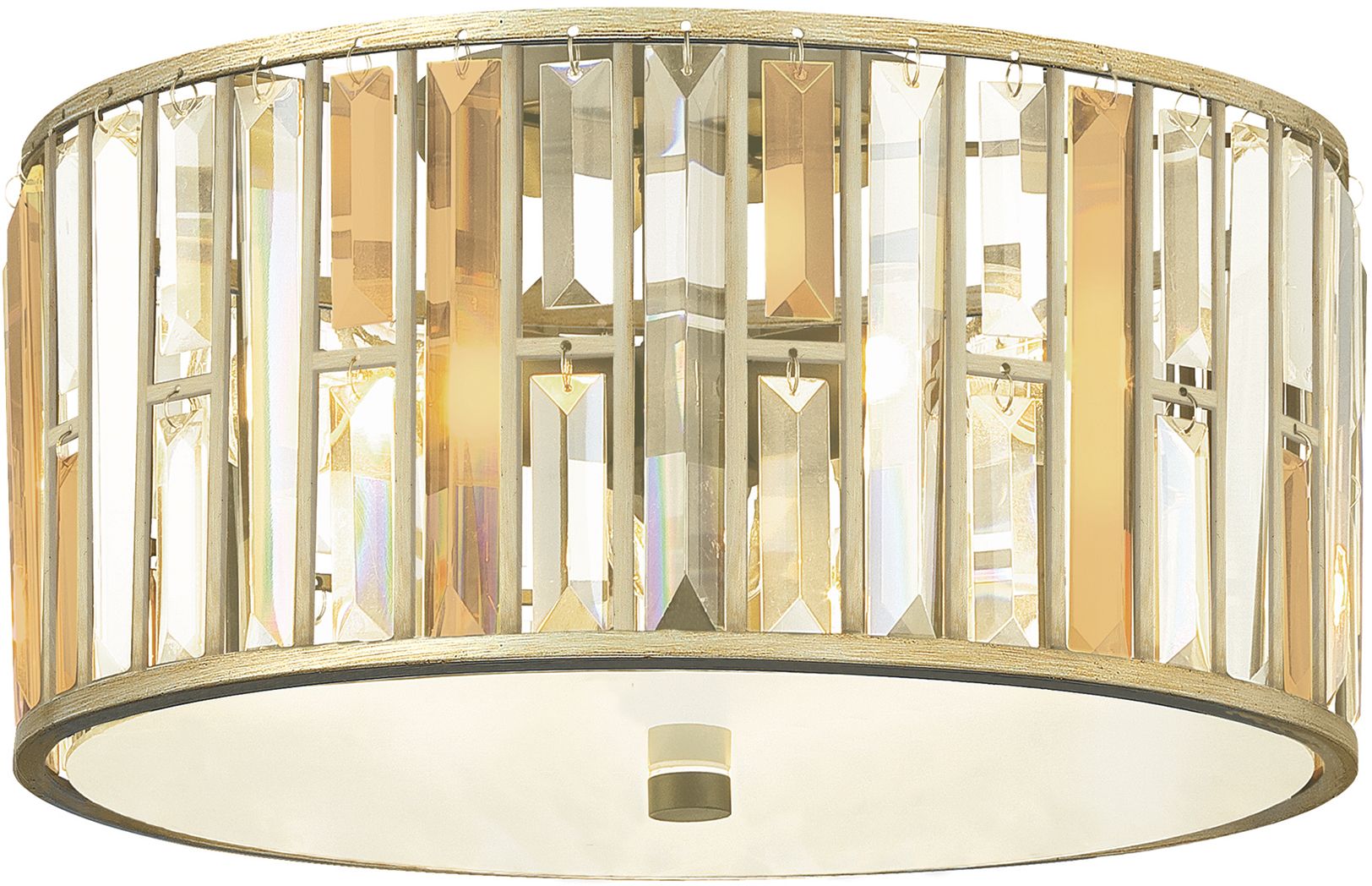 Elstead Lighting Gemma plafón 3x60 W plata HK-GEMMA-F-SL