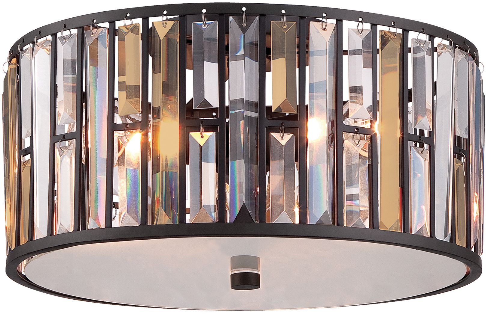 Elstead Lighting Gemma plafón 3x60 W transparente-marrón HK-GEMMA-F-VBZ
