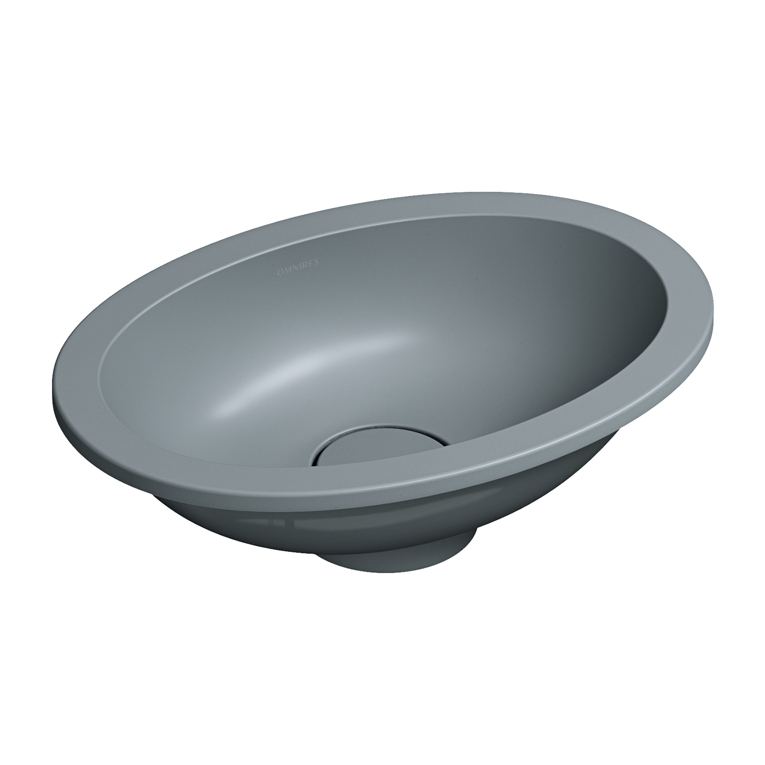 Omnires Shell M+ lavabo 38x25 cm oval bajo encimera mate SHELL380UPAG