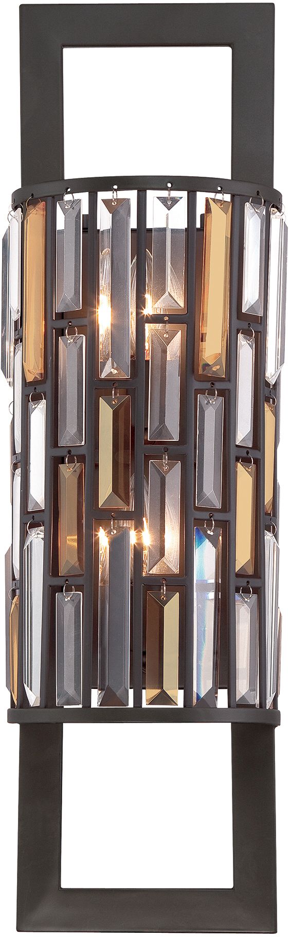 Elstead Lighting Gemma lámpara de pared 2x60 W transparente-marrón HK-GEMMA2-B-VBZ