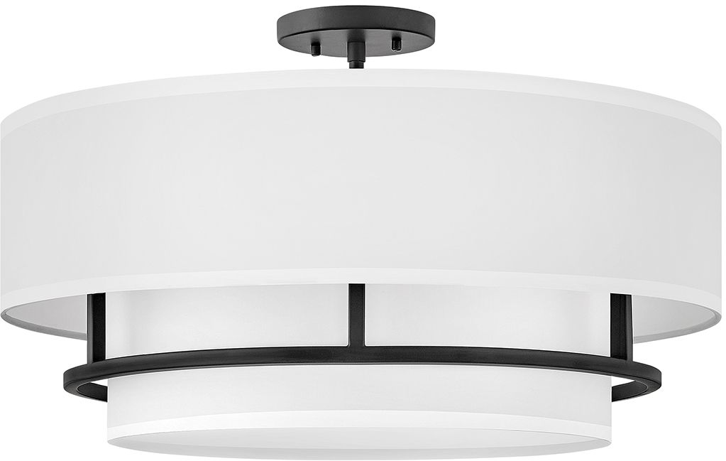 Elstead Lighting Graham lámpara colgante 4x40 W blanco-negro HK-GRAHAM-L-BK