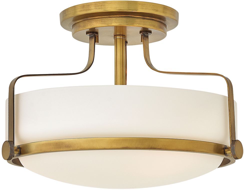 Elstead Lighting Harper lámpara de techo 3x60 W blanco-latón HK-HARPER-SFS-HB
