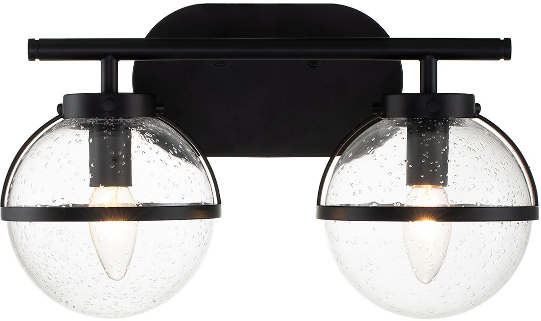 Elstead Lighting Hollis lámpara de pared 2x40 W negro HK-HOLLIS2-C-BK-BATH
