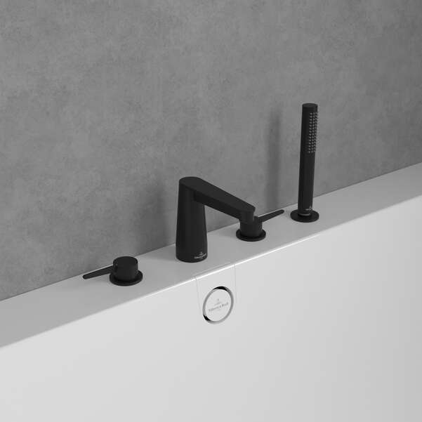 Villeroy & Boch Conum grifo de bañera y ducha en bañera negro TVT127002000K5