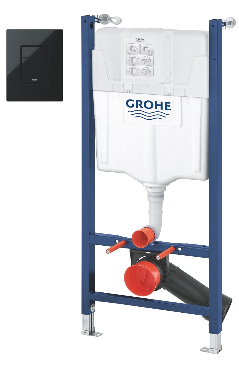 Conjunto marco empotrado Grohe Solido 38971000, botón de descarga Grohe Even 38966KV0