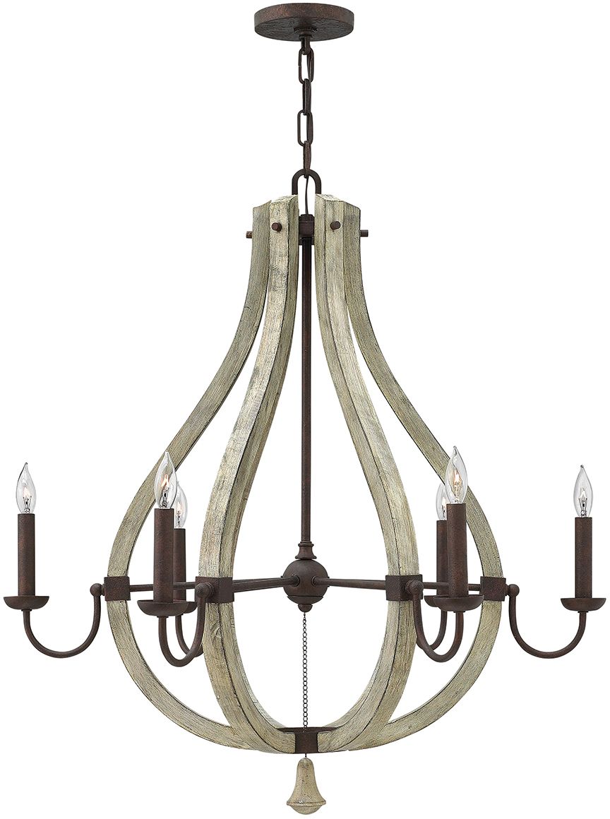 Elstead Lighting Middlefield lámpara colgante 6x60 W hierro HK-MIDDLEFIELD6