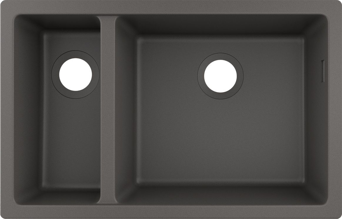 Hansgrohe S 51 fregadero de granito 71x45 cm gris/grafito/ónix 43433290