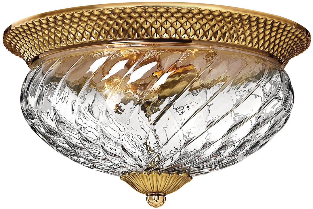 Elstead Lighting Plantation plafón 3x60 W latón HK-PLANTATION-FL-BB