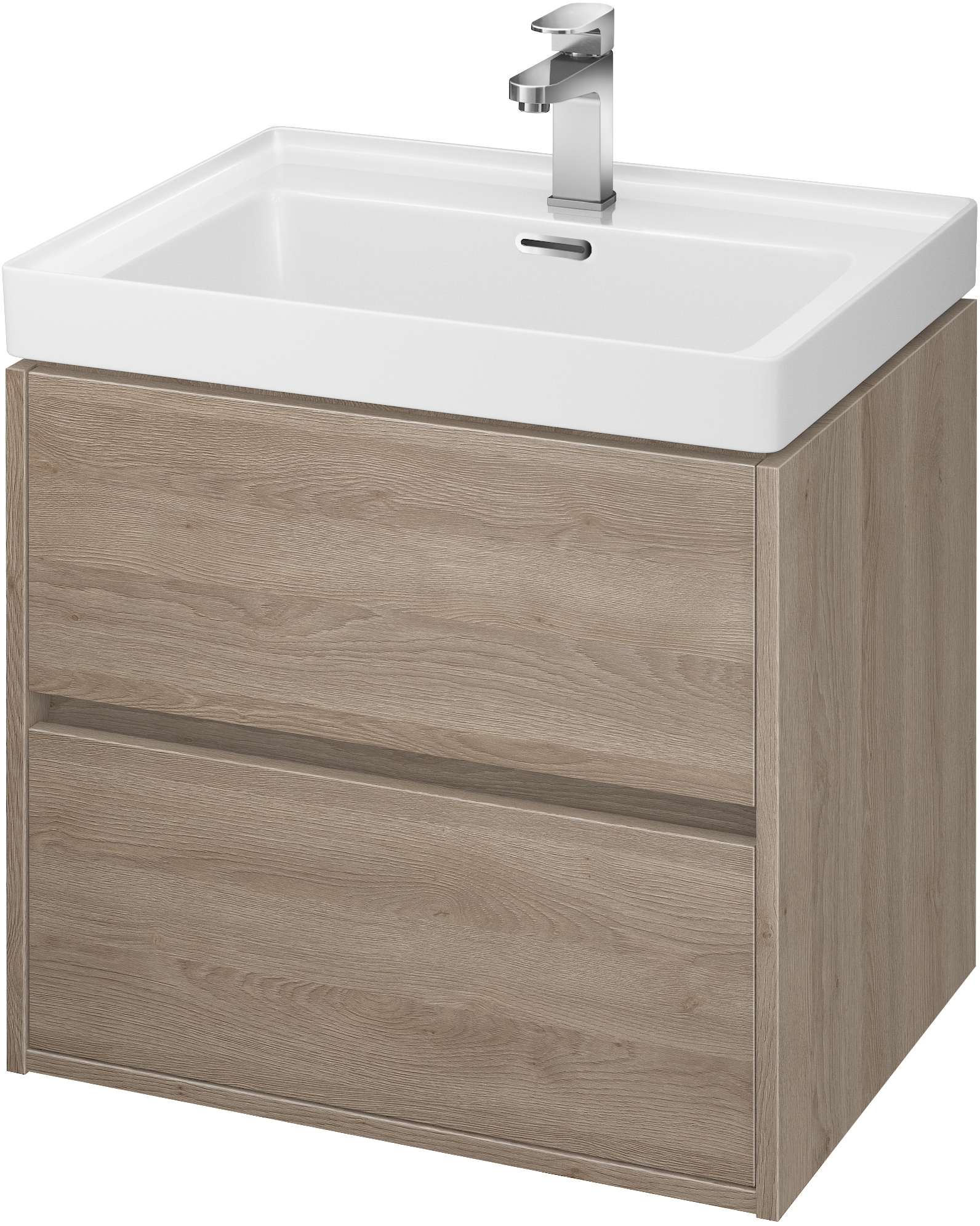 Cersanit Creya armario 59.4x44.7x53.3 cm suspendido, para lavabo roble S598-032