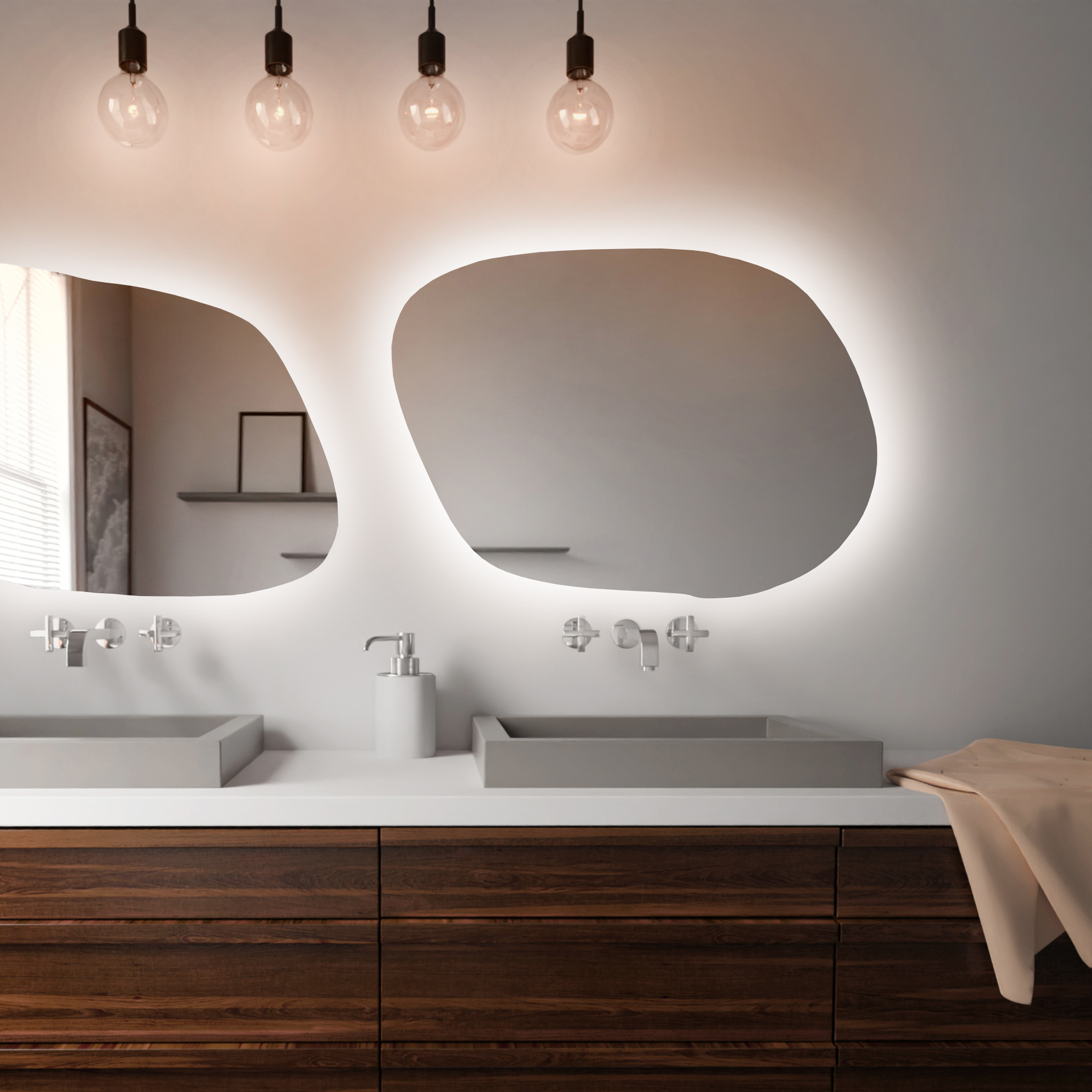 Baltica Design Bright Stain IV espejo 60x43 cm con iluminación 5904107913902