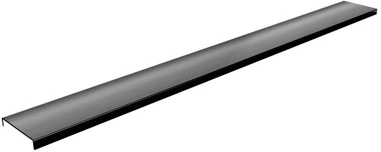 Schedpol Base Graphite Brushed Range cubierta para desagüe lineal 90 cm grafito 10.053/DPGS