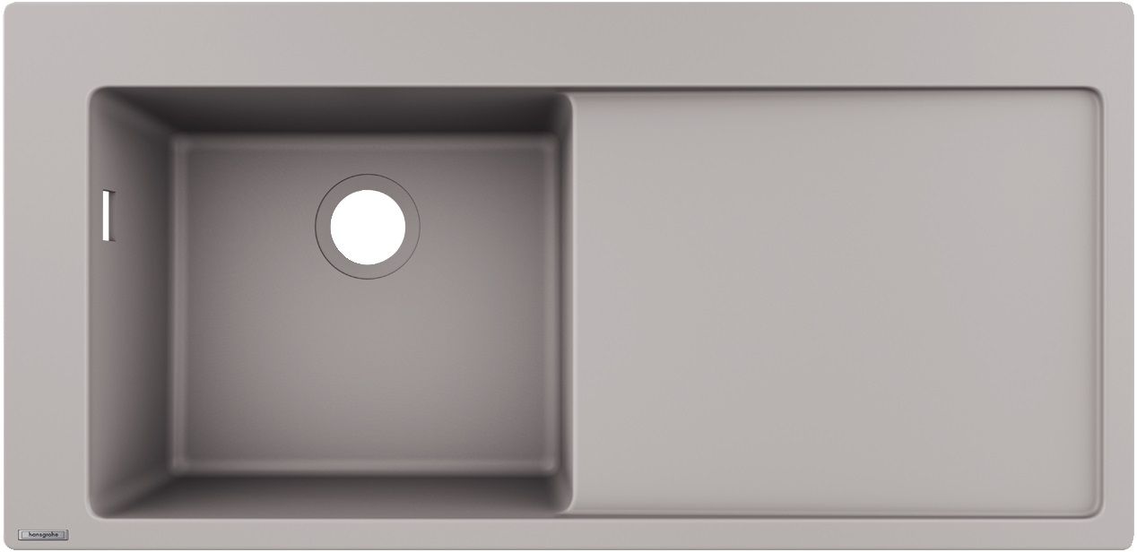 Hansgrohe S 51 fregadero de granito 105x41.5 cm gris/grafito/ónix 43330380