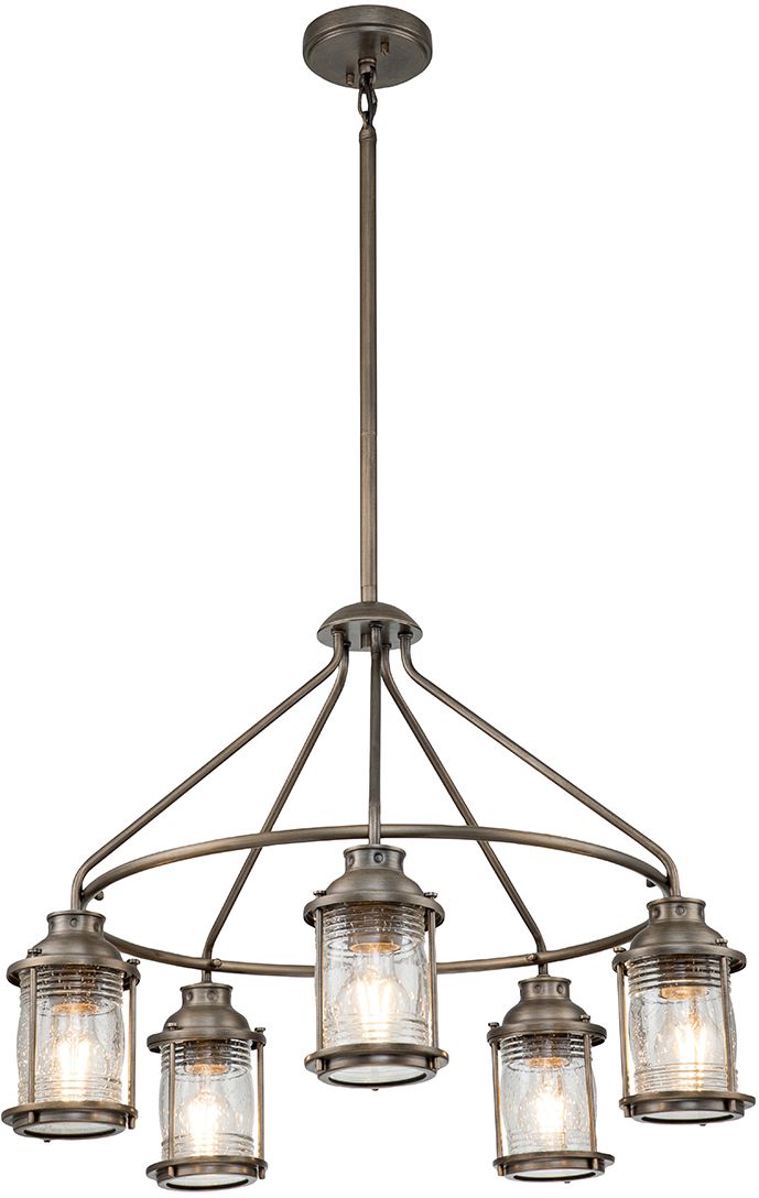 Elstead Lighting Ashland Bay lámpara colgante 5x60 W marrón KL-ASHLANDBAY-5P-BU