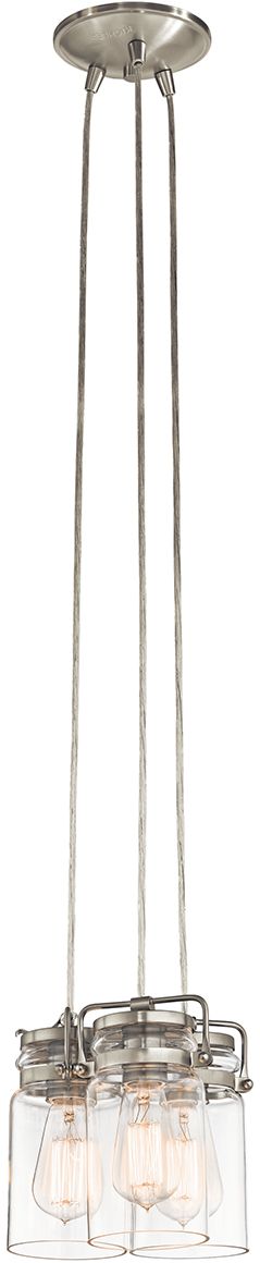 Elstead Lighting Brinley lámpara colgante 3x60 W níquel KL-BRINLEY3-NI