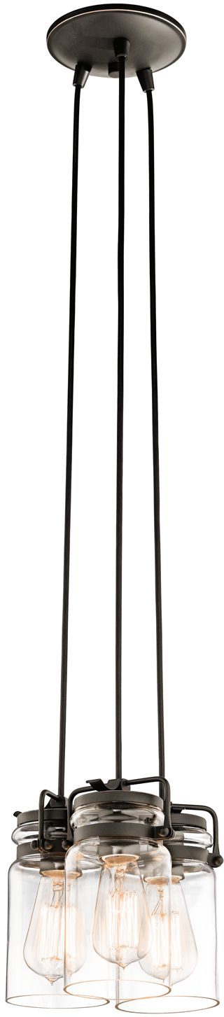 Elstead Lighting Brinley lámpara colgante 3x60 W marrón KL-BRINLEY3-OZ