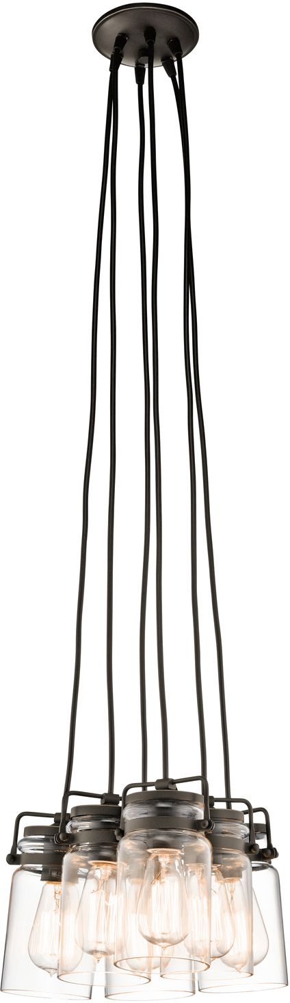 Elstead Lighting Brinley lámpara colgante 6x60 W marrón KL-BRINLEY6-OZ
