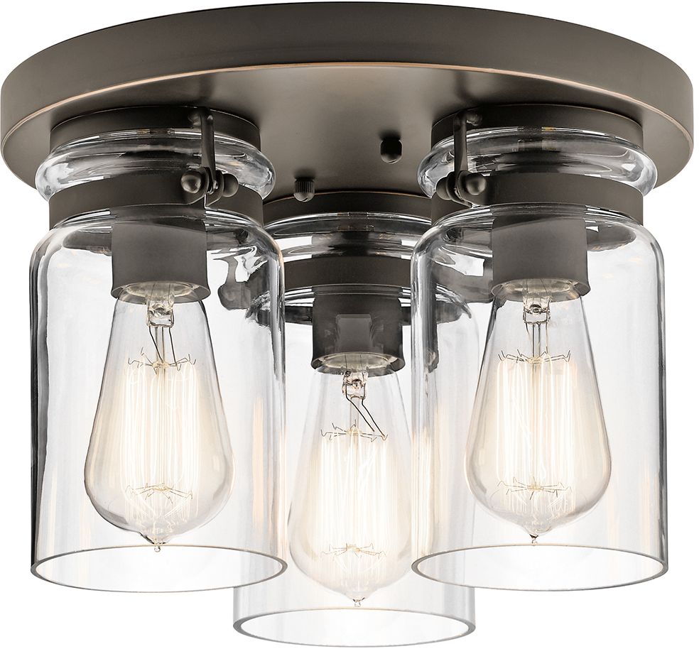 Elstead Lighting Brinley lámpara de techo 3x60 W marrón KL-BRINLEY-F-OZ