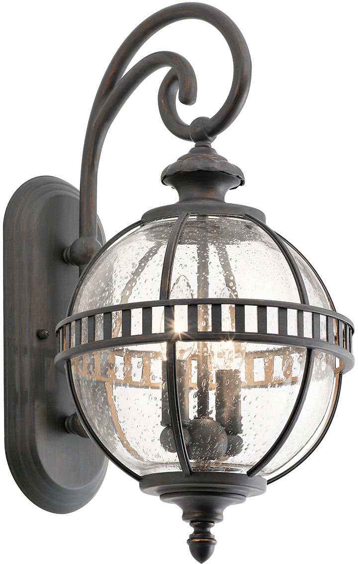 Elstead Lighting Halleron lámpara de pared para exteriores 2x40 W gris-marrón KL-HALLERON-2S