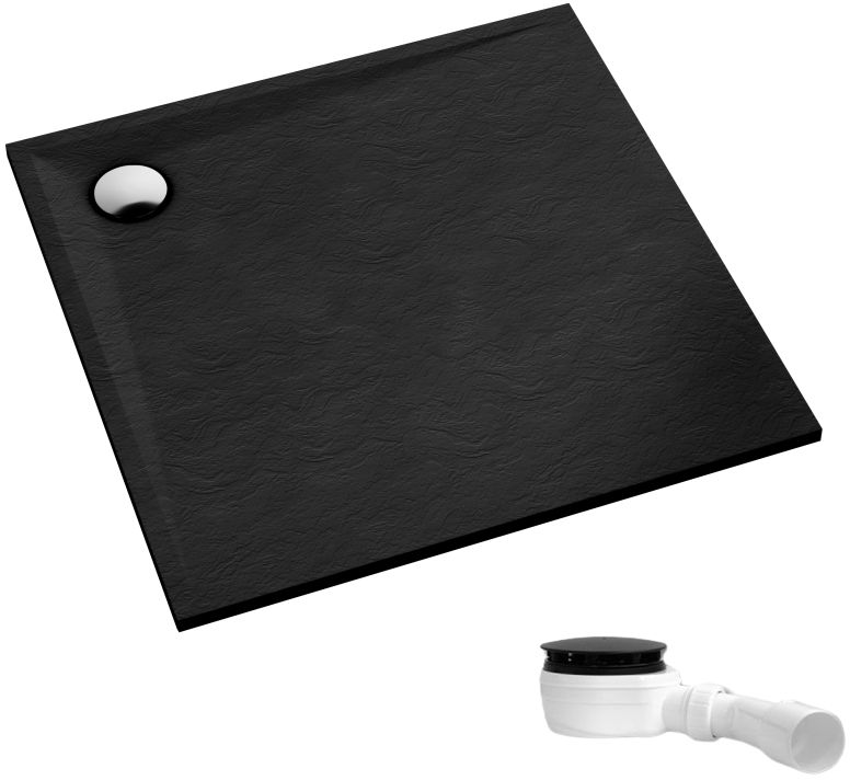 Schedpol Etrusco plato de ducha cuadrado 90x90 cm negro 3.461/C/ST