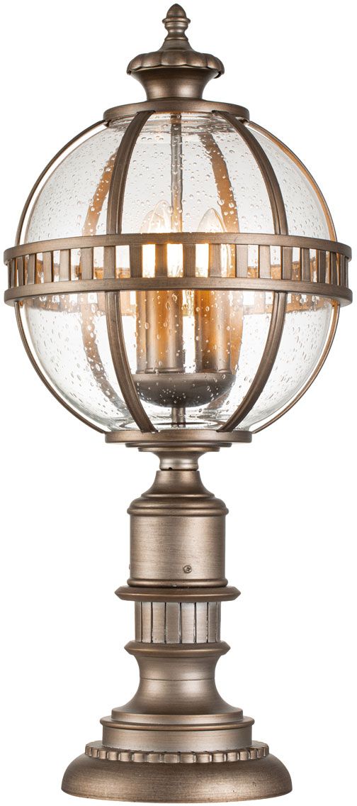 Elstead Lighting Halleron lámpara de pie para exteriores 3x40 W marrón KL-HALLERON-3M-BU