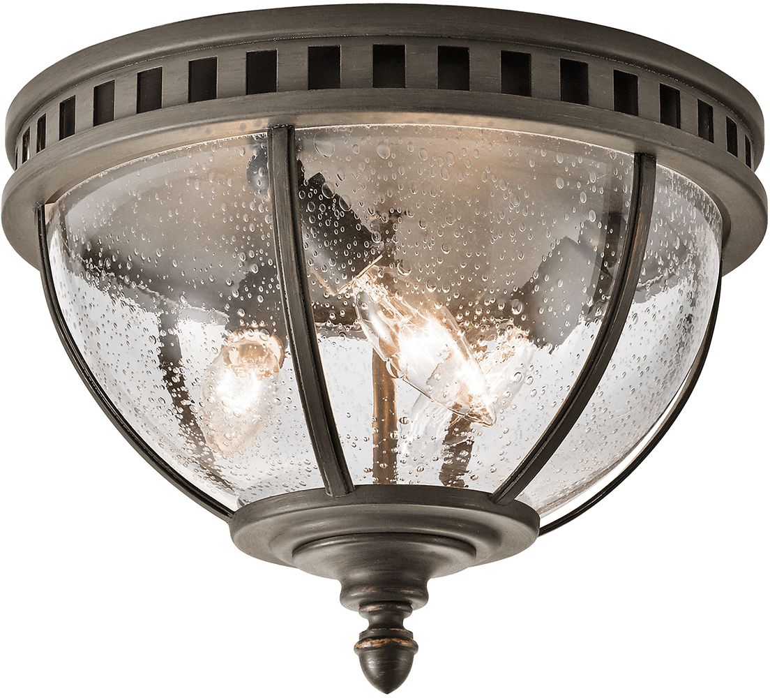 Elstead Lighting Halleron plafón exterior 3x40 W gris-marrón KL-HALLERON-F