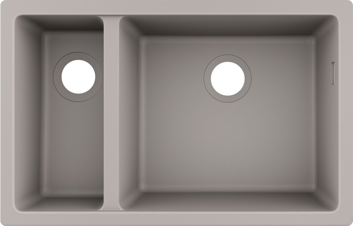 Hansgrohe S 51 fregadero de granito 71x45 cm gris/grafito/ónix 43433380