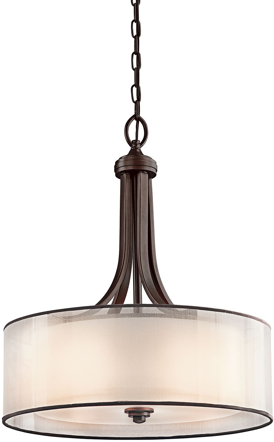Elstead Lighting Lacey lámpara colgante 4x40 W marrón-crema KL-LACEY-P-L-MB