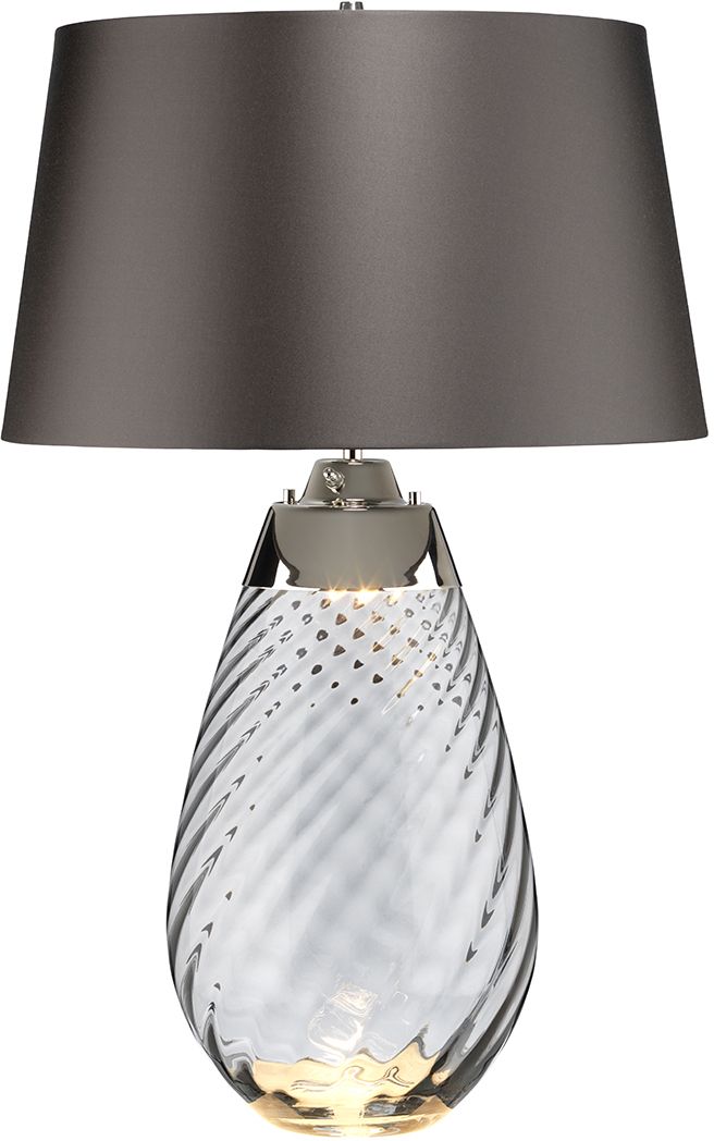 Elstead Lighting Lena lámpara de sobremesa 2x60 W gris LENA-TL-L-SMOKE