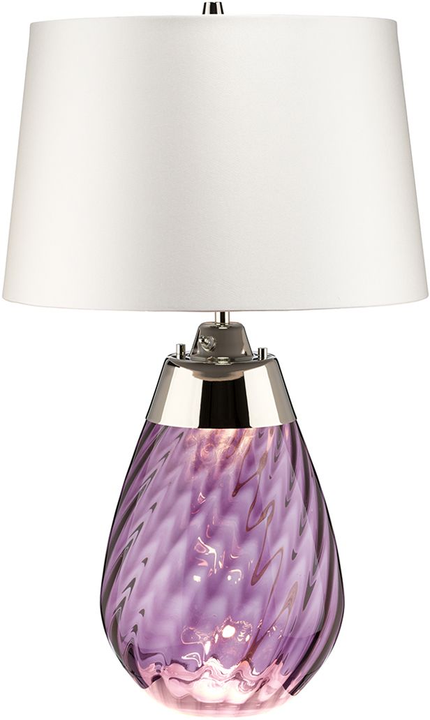 Elstead Lighting Lena lámpara de sobremesa 1x60 W violeta-satinado LENA-TL-S-PLUM-OWSS
