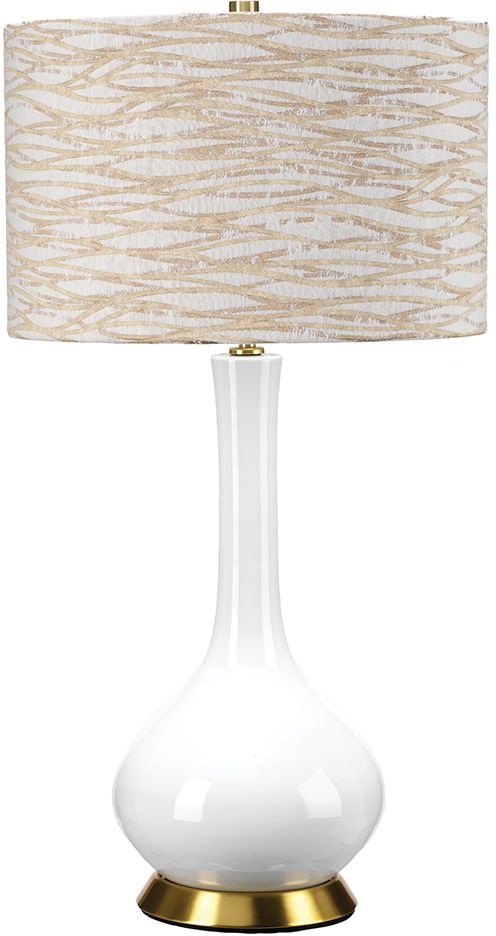Elstead Lighting Milo lámpara de sobremesa 1x60 W blanco-latón-naranja-crema MILO-AB-TL-LANT