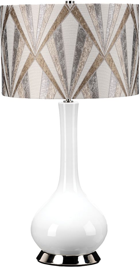 Elstead Lighting Milo lámpara de sobremesa 1x60 W blanco-gris-níquel-marrón MILO-PN-TL-VOGSC