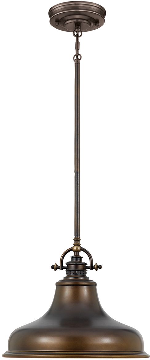 Elstead Lighting Emery lámpara colgante 1x60 W marrón QZ-EMERY-P-M-PN