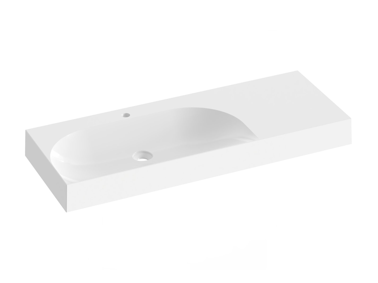 Ravak Lite lavabo 120x45 cm rectangular para mueble blanco brillante XJXP1212000