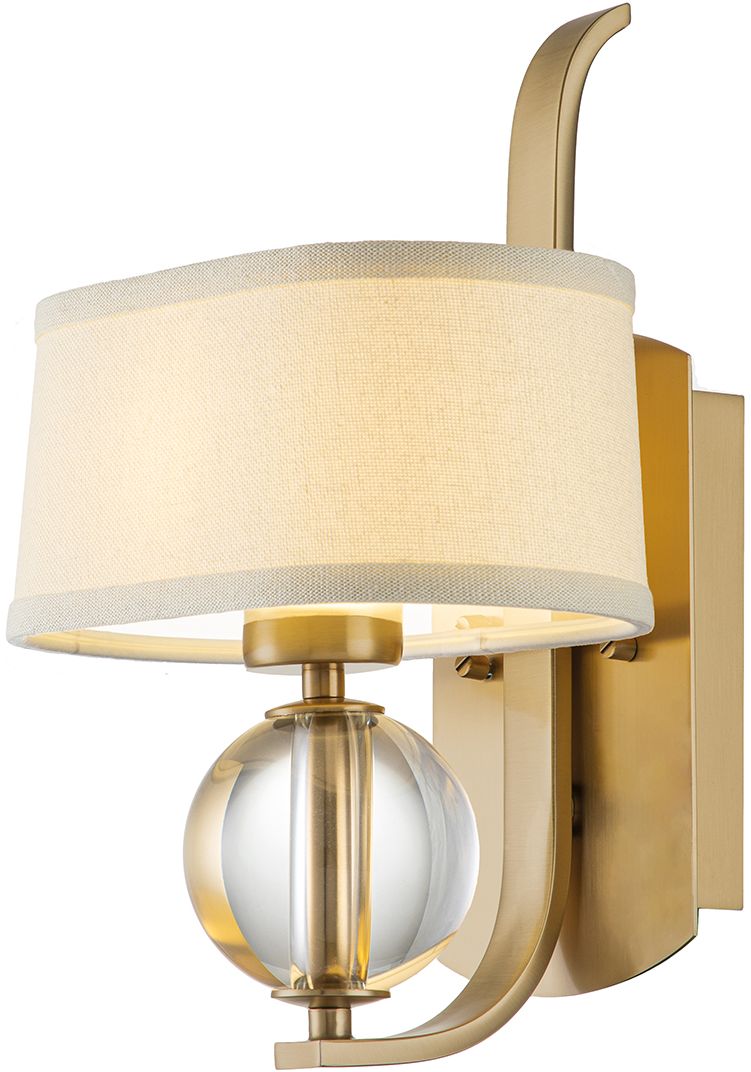 Elstead Lighting Gotham lámpara de pared 1x3 W latón QZ-GOTHAM1-BB
