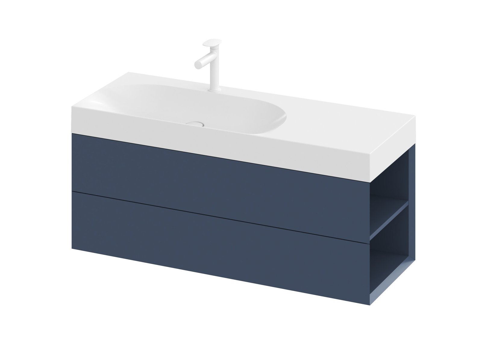 Ravak Lite armario 120x45x43 cm suspendido, para lavabo azul X000001893