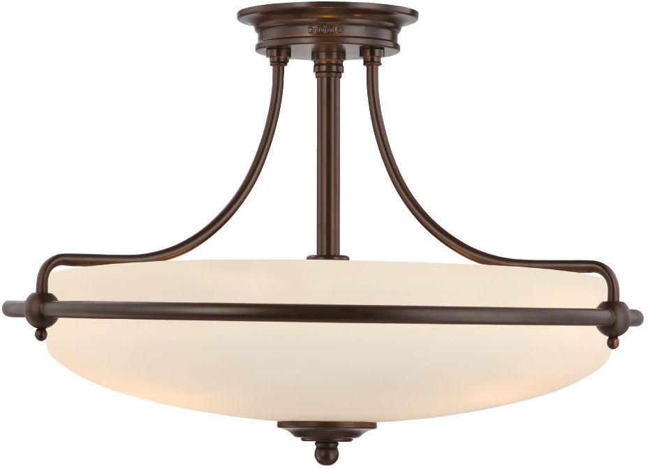 Elstead Lighting Griffin lámpara de techo 4x60 W marrón QZ-GRIFFIN-SFM-PN