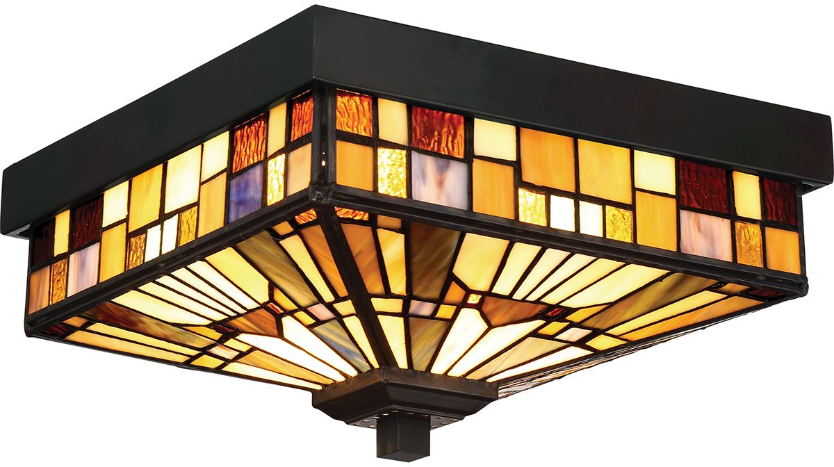 Elstead Lighting Inglenook Outdoor lámpara de techo exterior 2x60 W marrón QZ-INGLENOOK-F