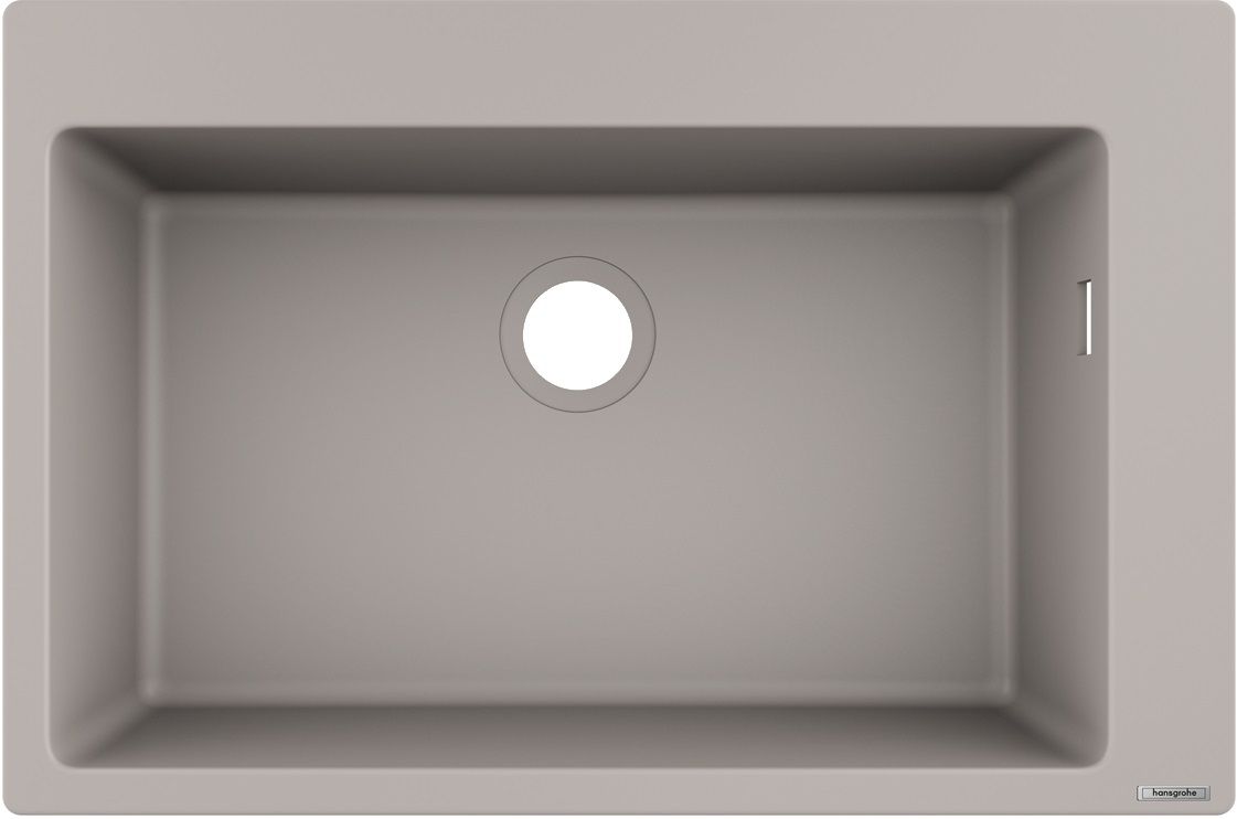 Hansgrohe S 51 fregadero de granito 77x51 cm gris/grafito/ónix 43313380
