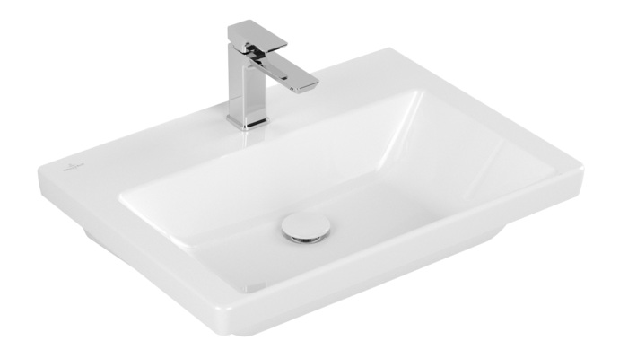 Villeroy & Boch Subway 3.0 lavabo 65x47 cm rectangular para mueble blanco brillante 4A7066R1