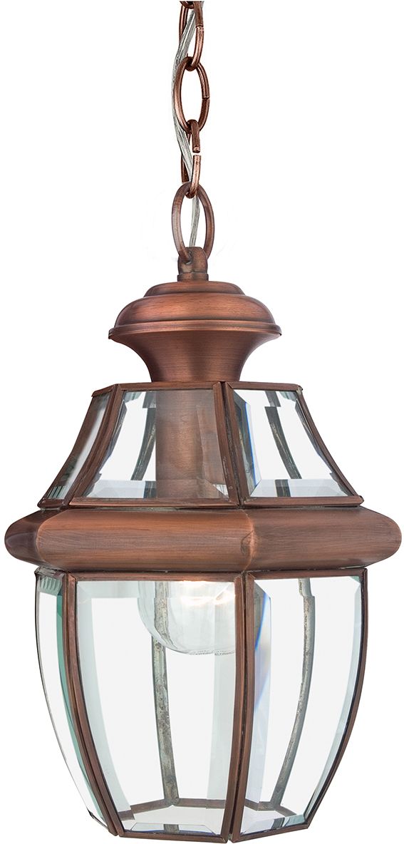 Elstead Lighting Newbury lámpara colgante 1x60 W cobre QZ-NEWBURY8-M-AC