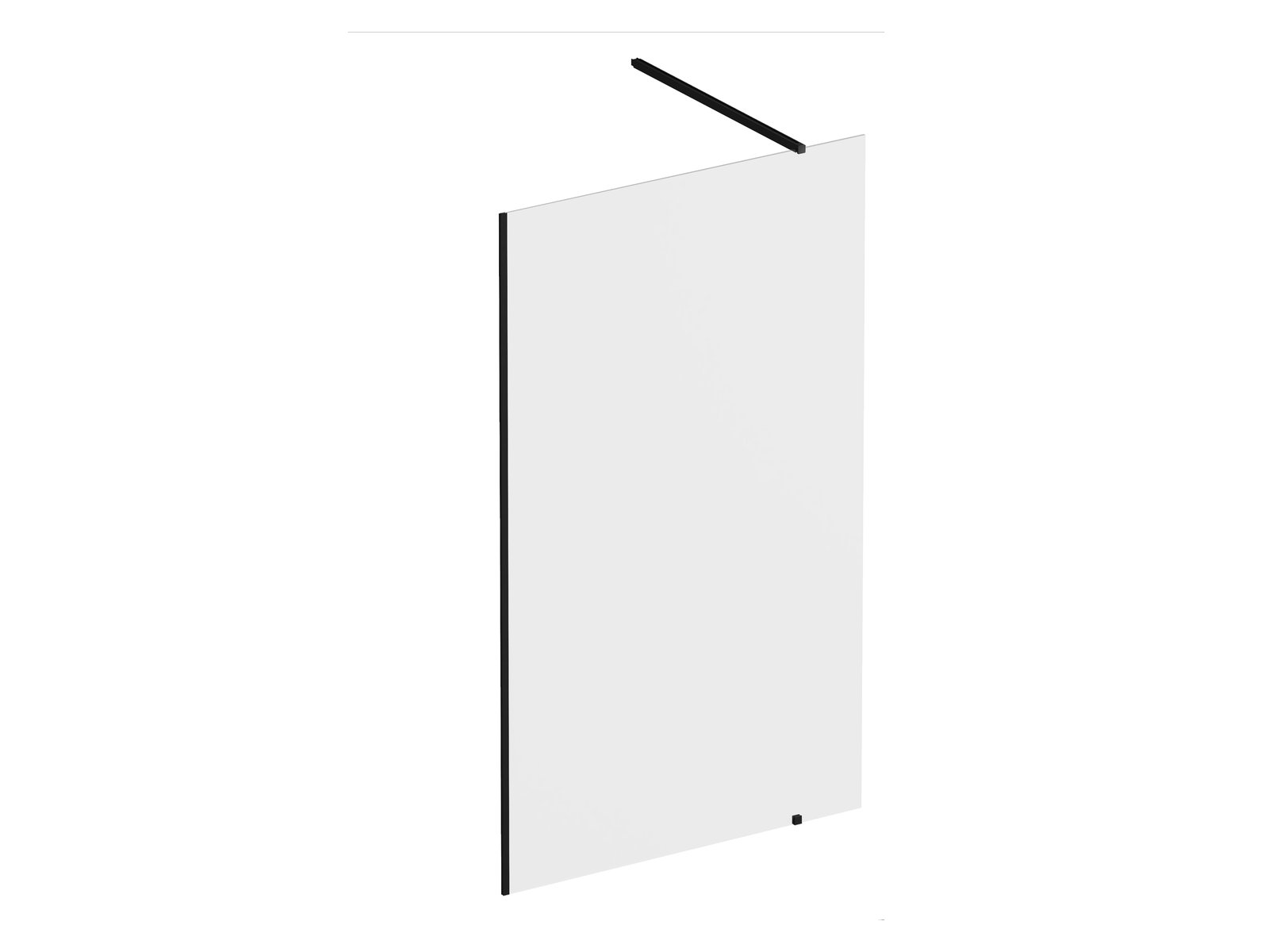 Ravak Walk-In Wall mampara de ducha walk-in 70 cm negro mate/vidrio transparente GW9W1030SZ1