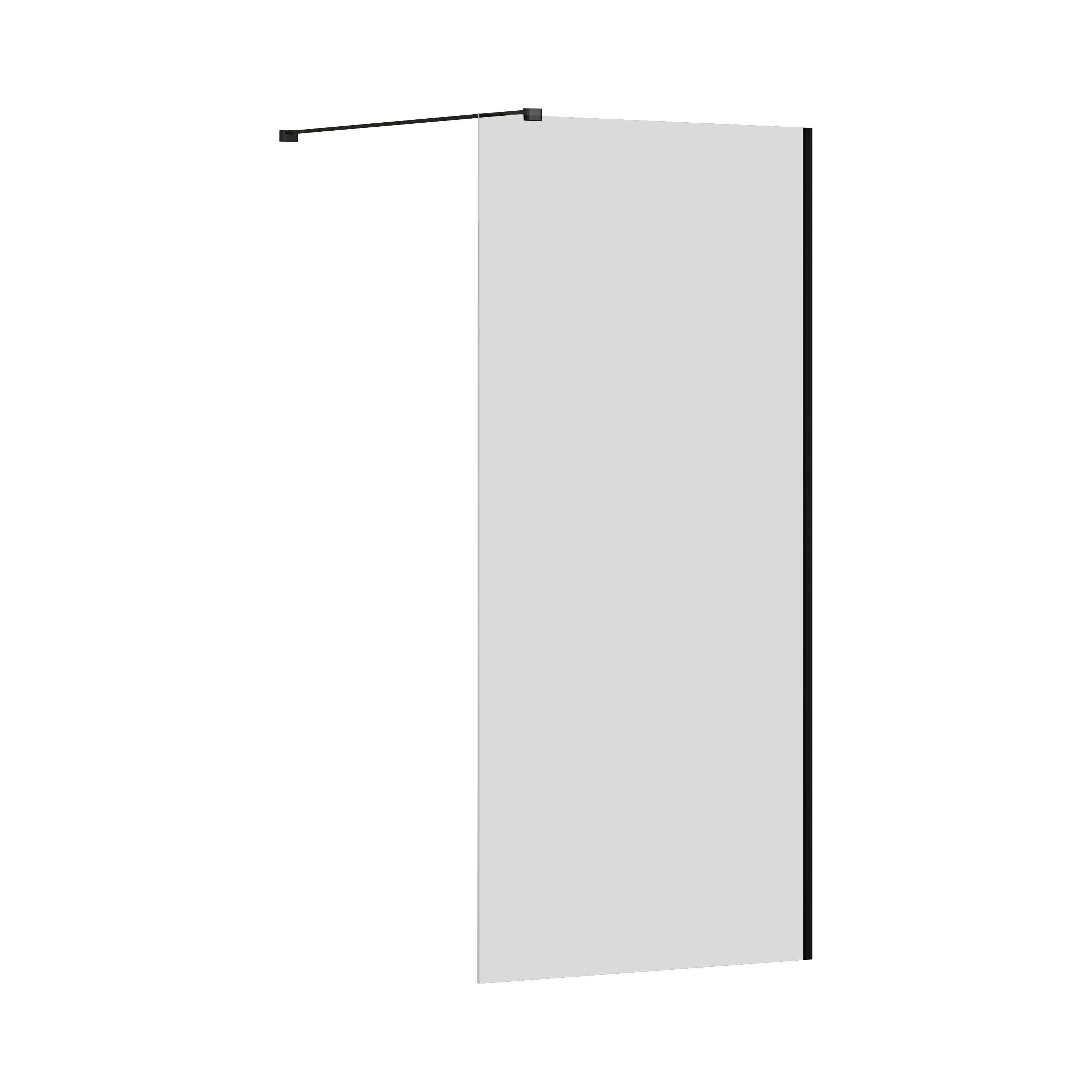 Ravak Walk in Wall Air mampara de ducha walk-in 100 cm negro mate/vidrio transparente GW9WA0300Z1C