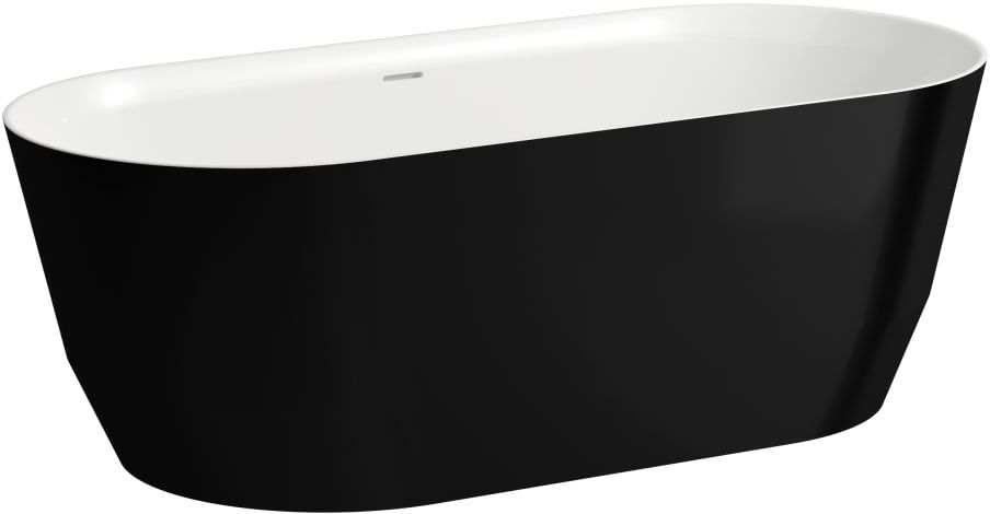 Laufen Pro bañera exenta 165x75 cm oval blanco-negro H2399520640001