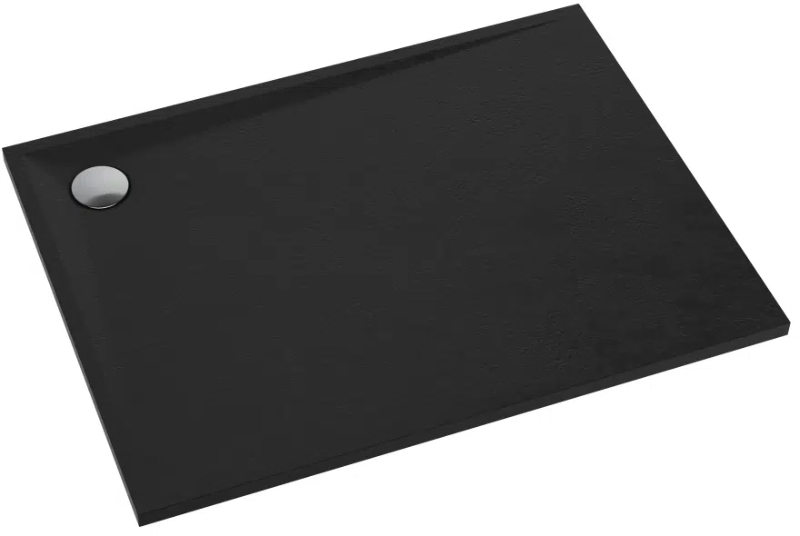 Schedline Libra Black Stone plato de ducha rectangular 100x80 cm negro 3SP.L1P-80100/C/ST